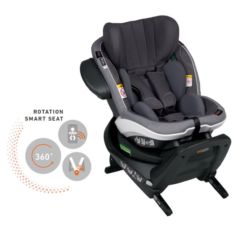Scaun auto BeSafe iZi Turn M i-Size Gri Metallic Melange