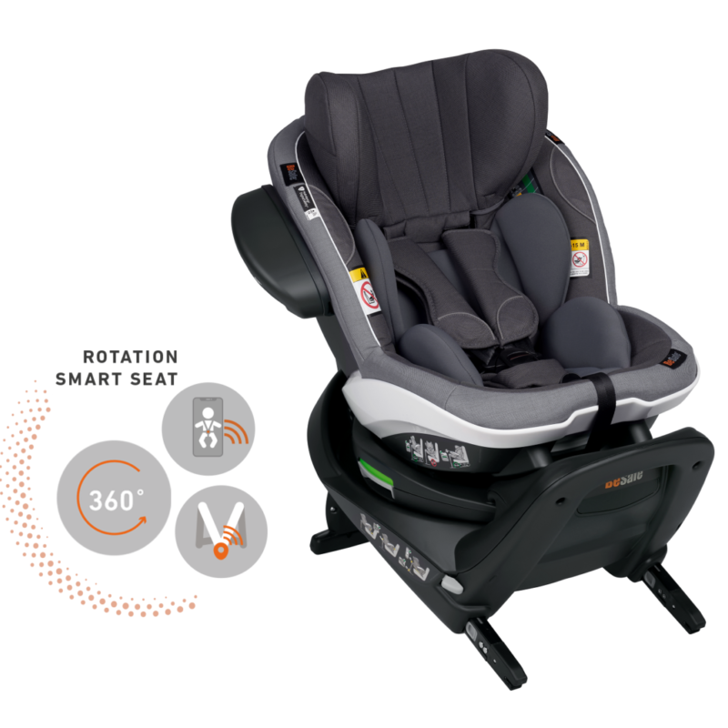 Scaun auto BeSafe iZi Turn M i-Size Gri Metallic Melange