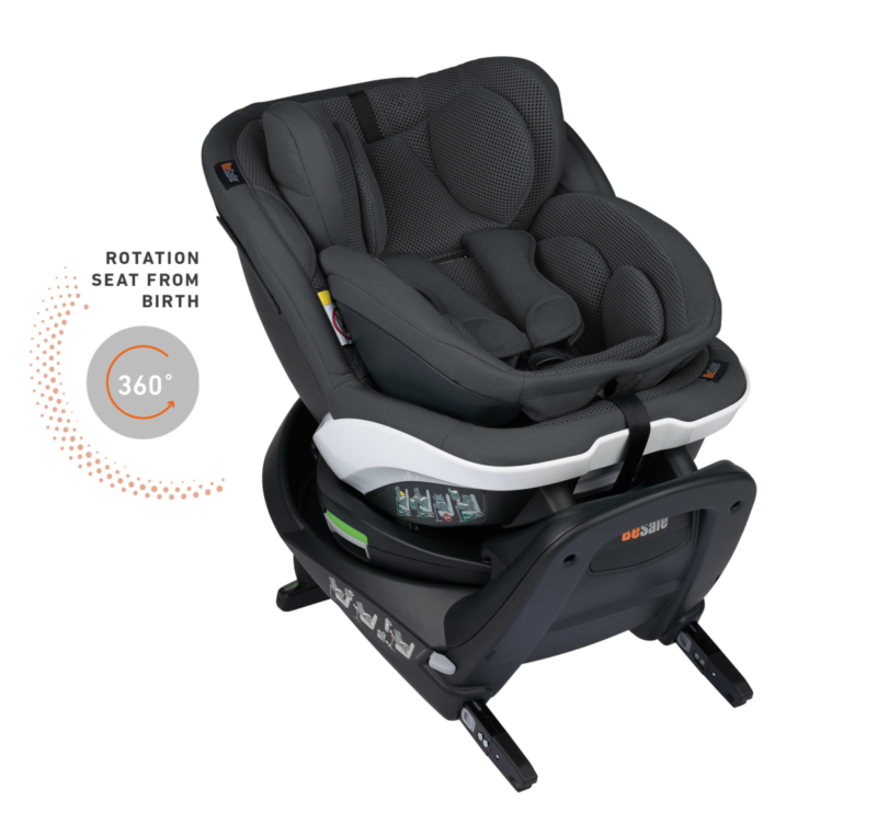 Scaun auto rotativ iZi Turn B i-Size Gri Anthracite Mesh