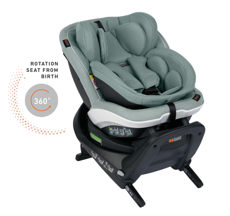 Scaun auto rotativ iZi Turn B i-Size Sea Green Melange