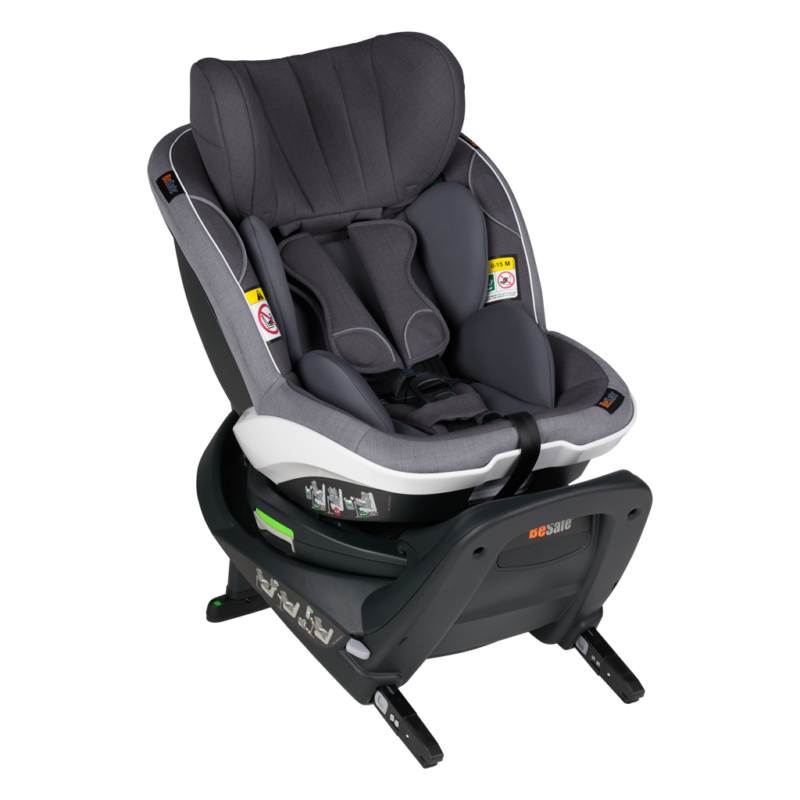 Scaun auto rotativ iZi Turn i-Size Gri Metallic Melange