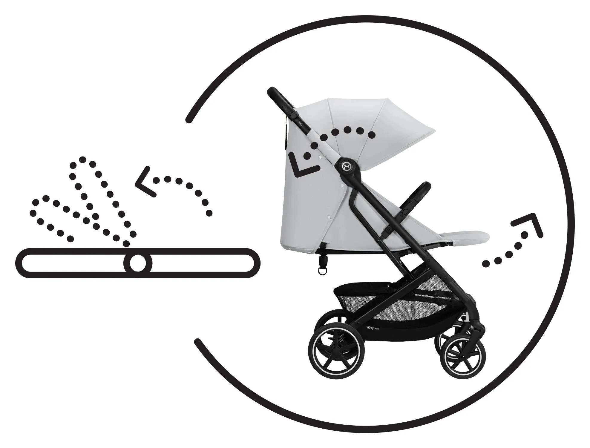 Copertină XL cu protecție solară UPF50+